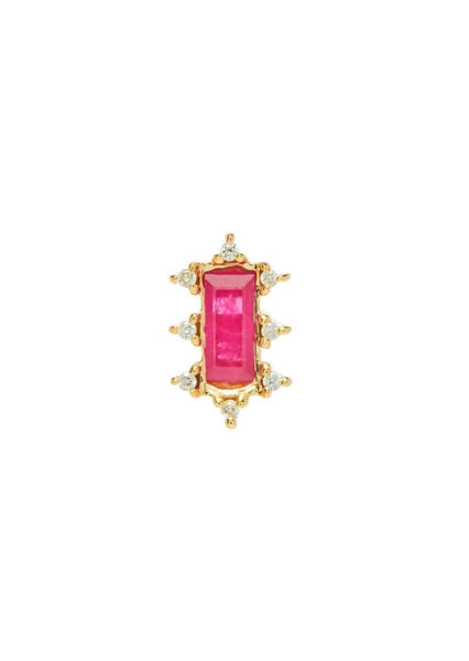 Mosaic Stud With Ruby