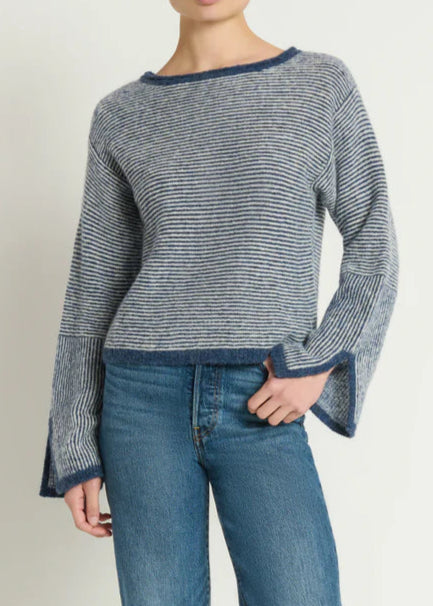 Nation LTD Willow Pullover Sweater | Greenwich Navy Stripe