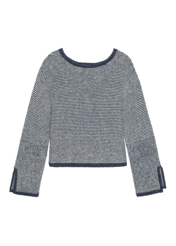Nation LTD Willow Pullover Sweater | Greenwich Navy Stripe