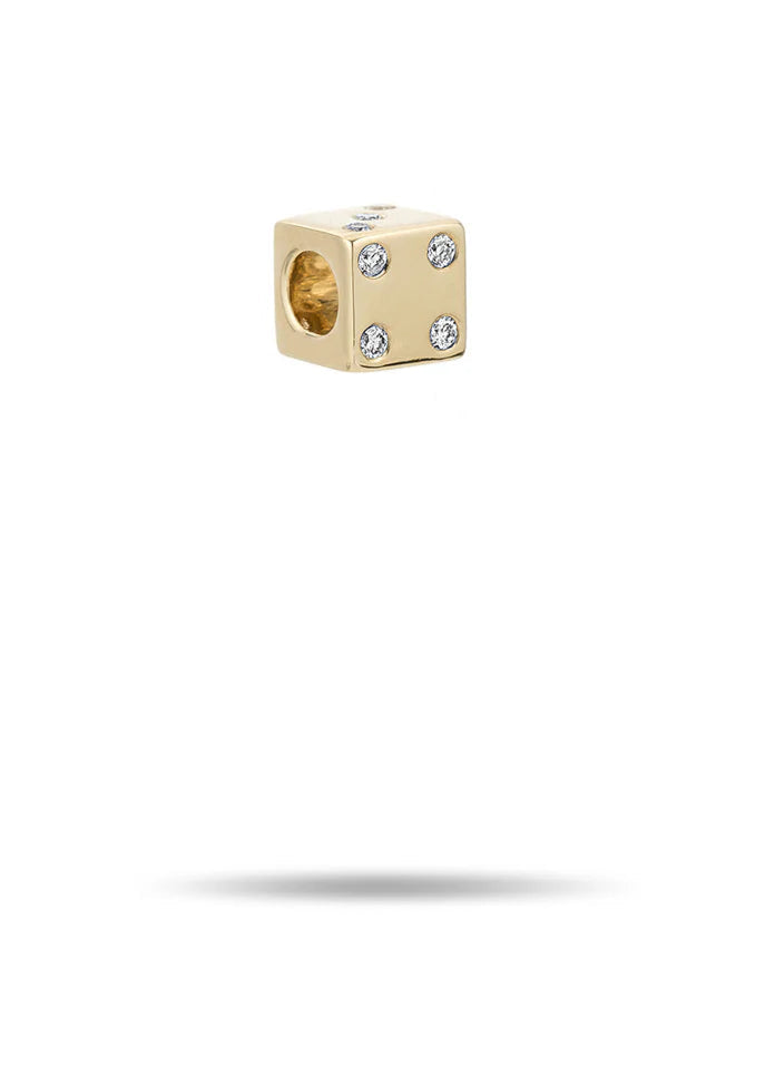 Adina Reyter Diamond Dice Mini Bead 14k Gold