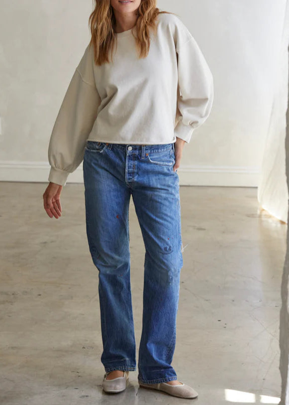 Perfect White Tee Zayne French Terry Long Sleeve Pullover | Sugar