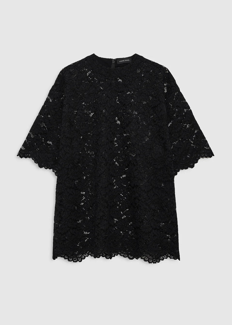 Anine Bing Zeina Top | Black Lace