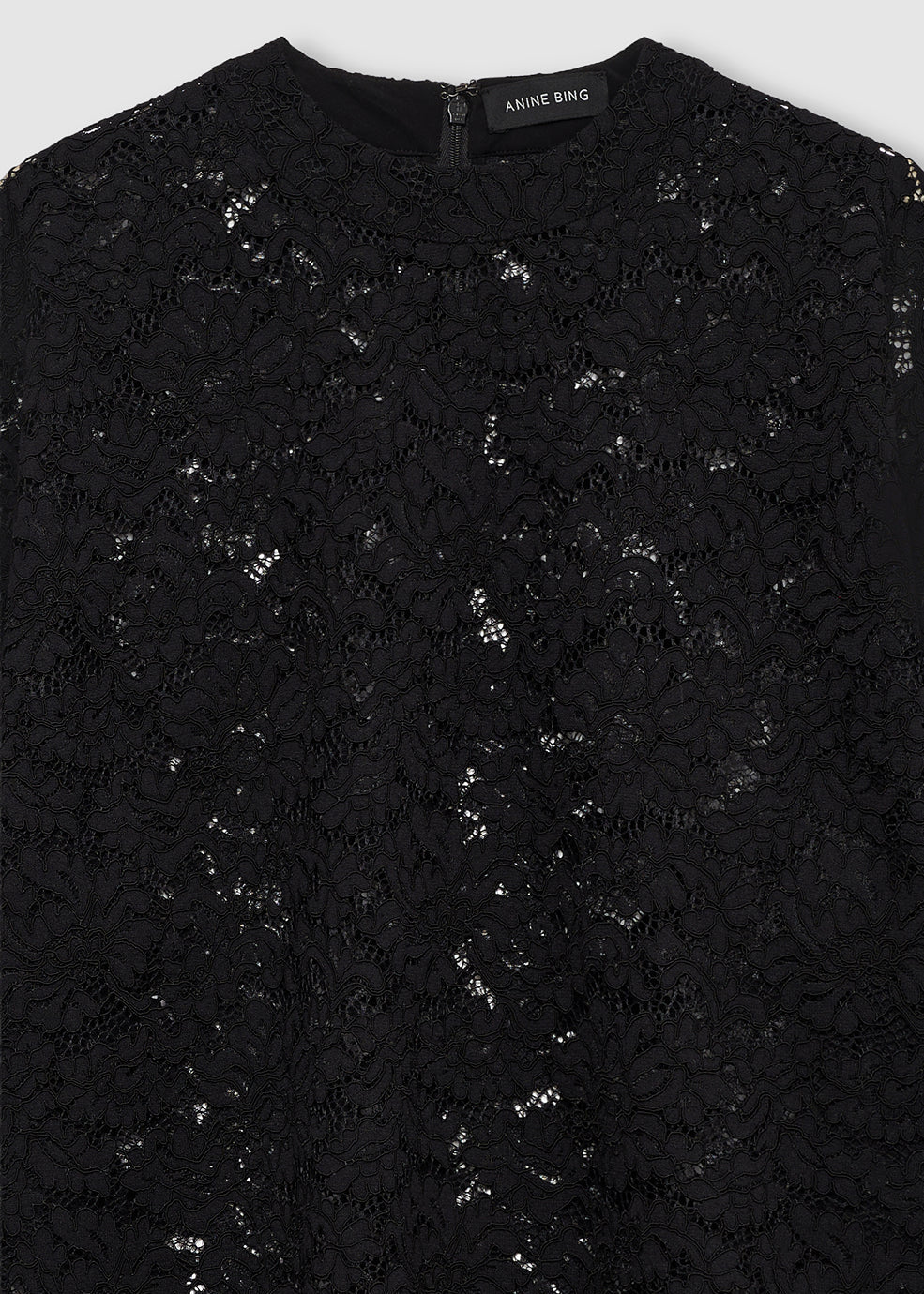 Anine Bing Zeina Top | Black Lace