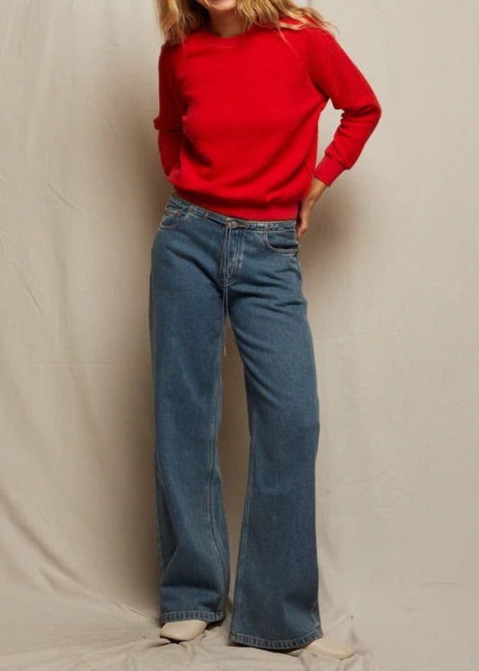 Perfect White Tee Ziggy Inside Out Sweatshirt | Poppy Red