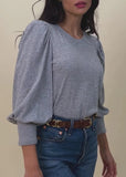 Loren Smocked Peasant Tee