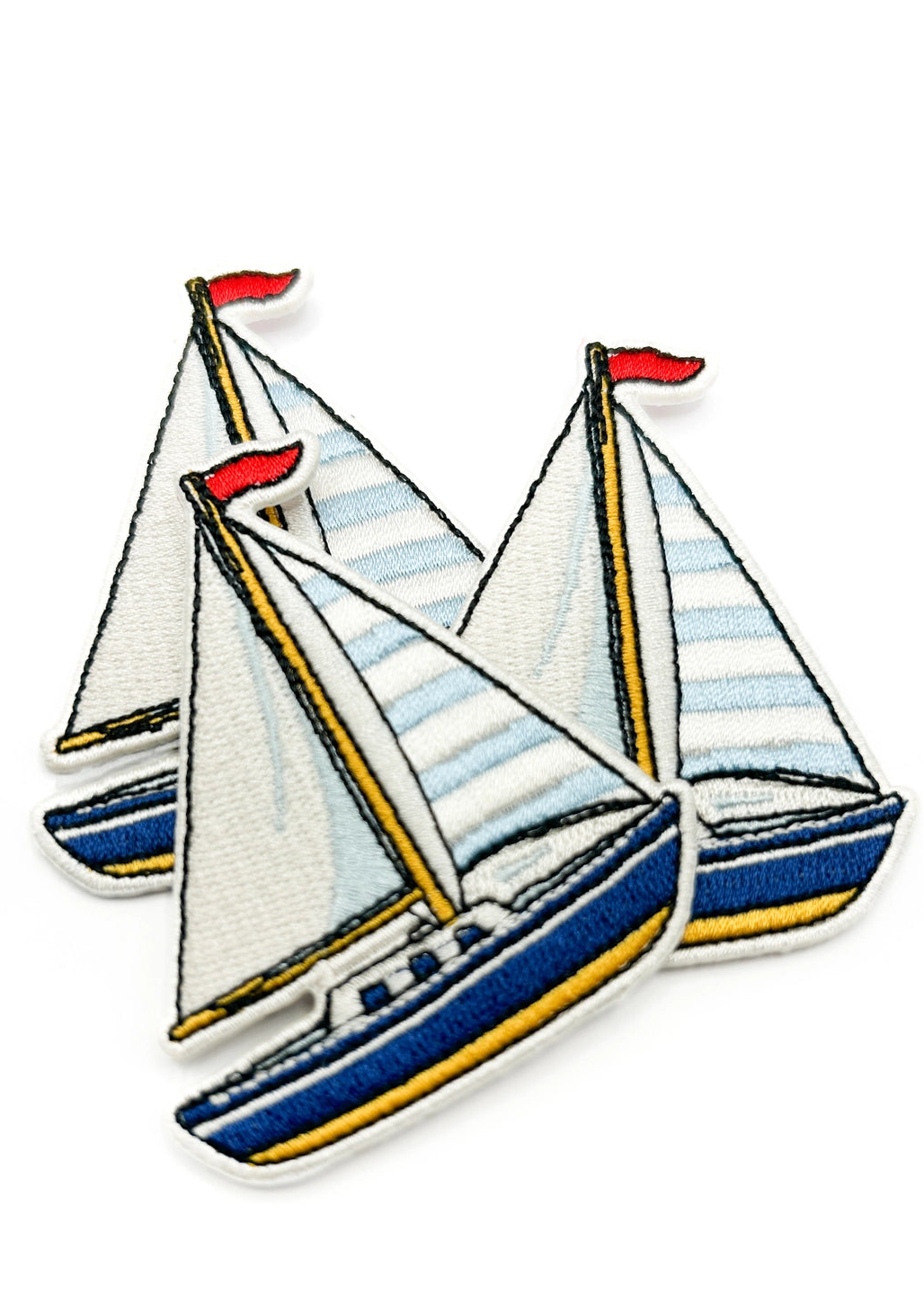Field Trip Threads Sailboat Embroidered Nautical Boat Patch