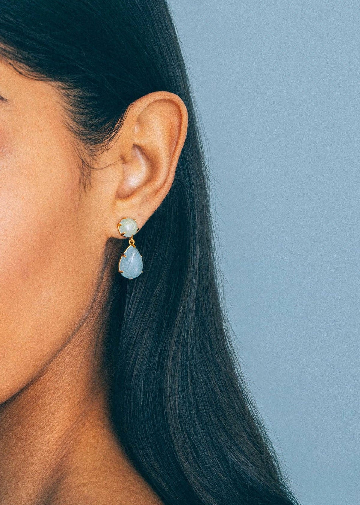 Loren Hope Elia Drop Earrings | Aquamarine