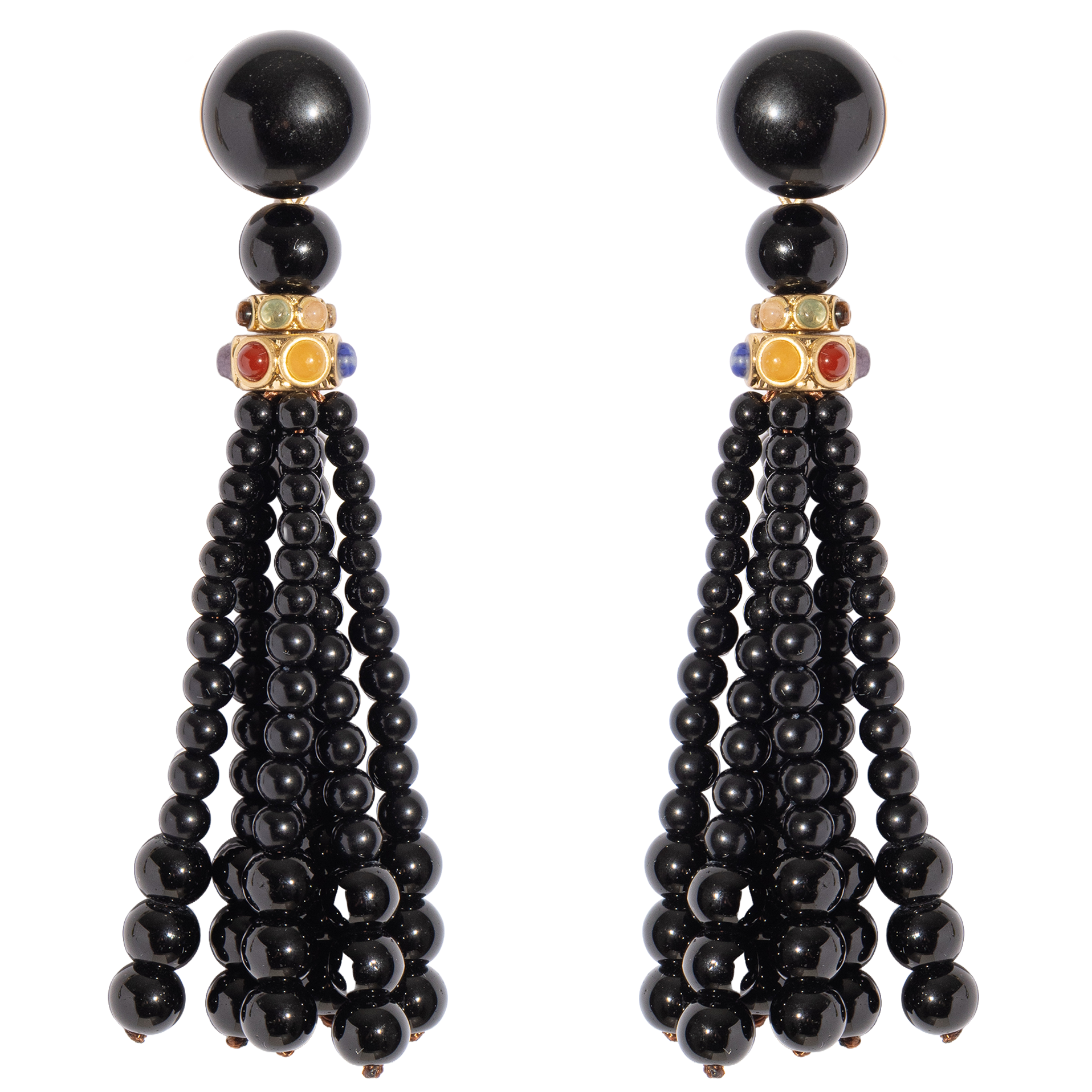 Loren Hope Greer Tassel Earrings | Jet