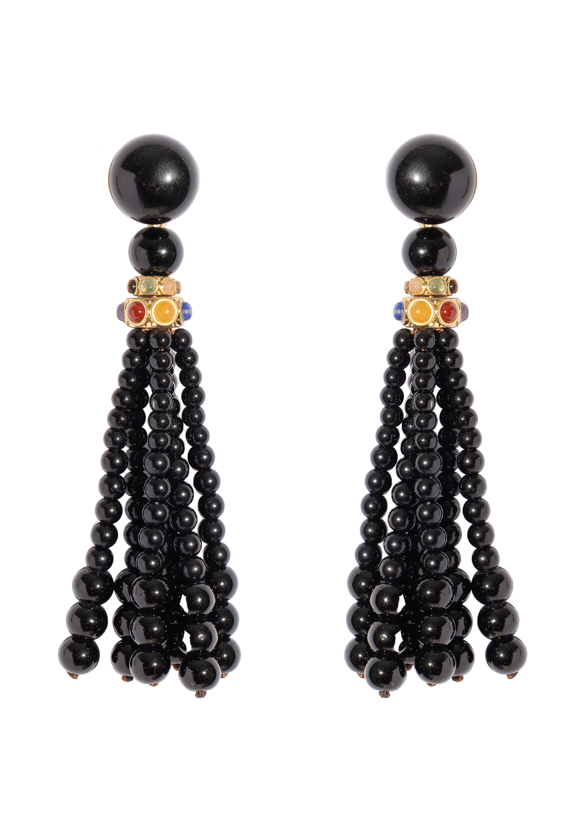 Loren Hope Greer Tassel Earrings | Jet