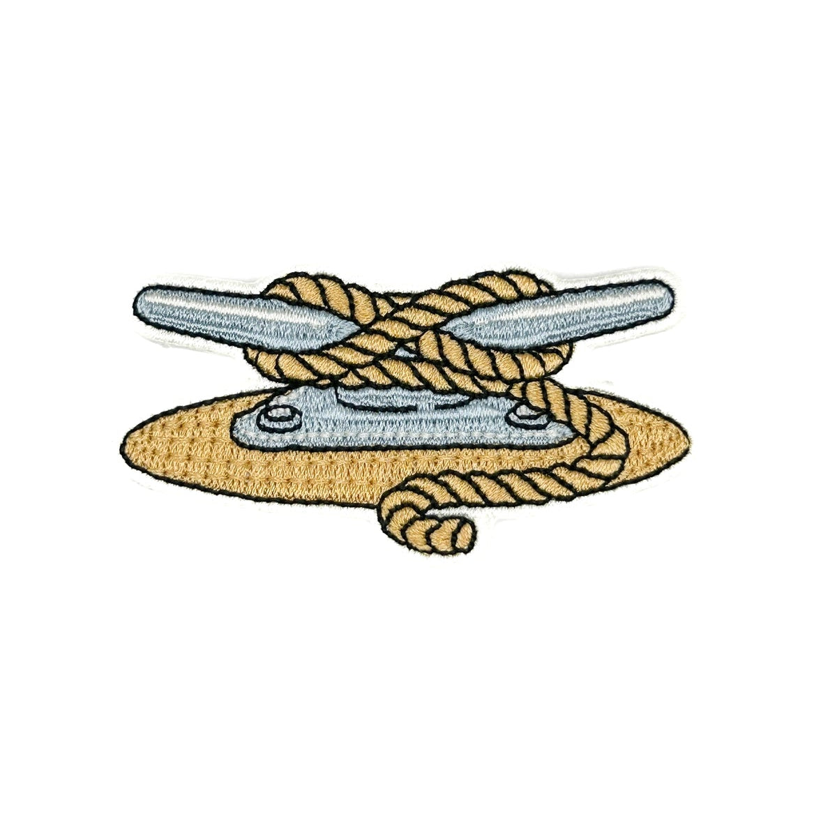 Field Trip Threads Dock Cleat Embroidered Patch Nautical Rope Boat Cleat Patch