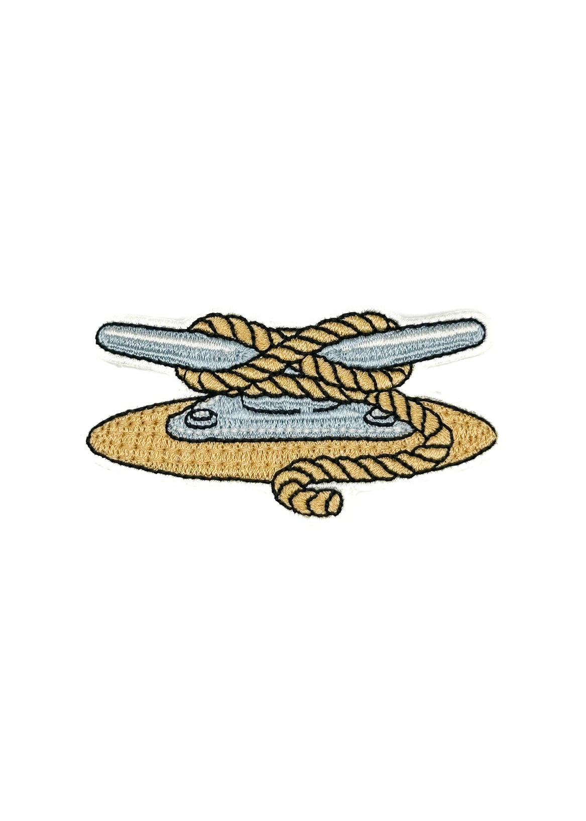 Field Trip Threads Dock Cleat Embroidered Patch Nautical Rope Boat Cleat Patch