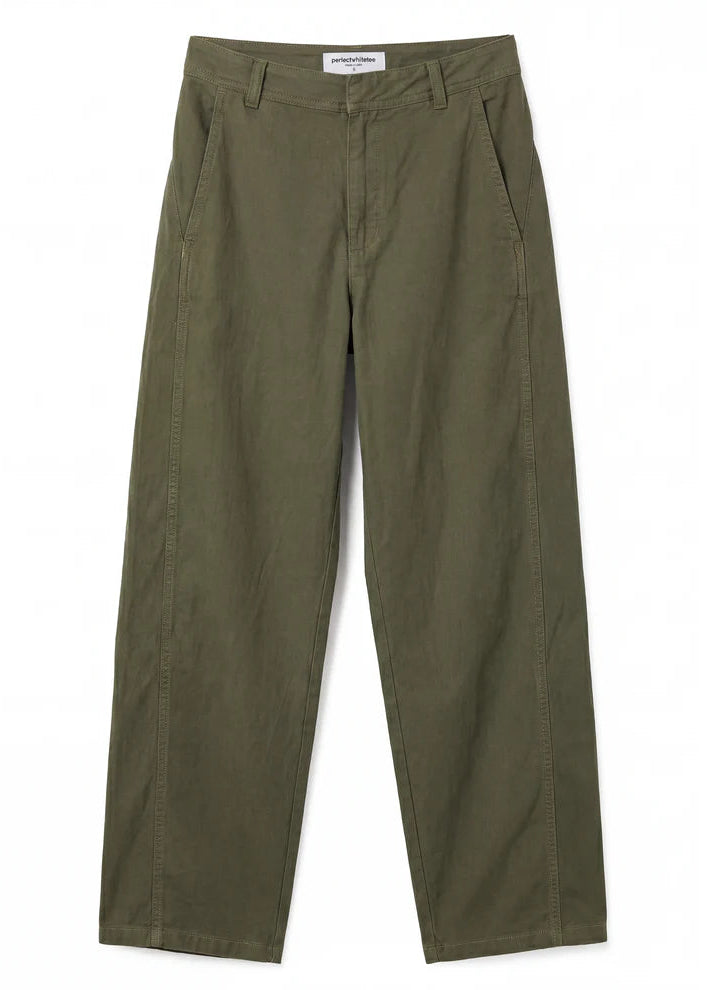 Perfect White Tee Akira Barrel Leg Utility Pant | Dark Olive