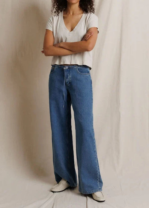 Perfect White Tee Alanis Recycled Cotton V Neck Tee | Whitecap Grey