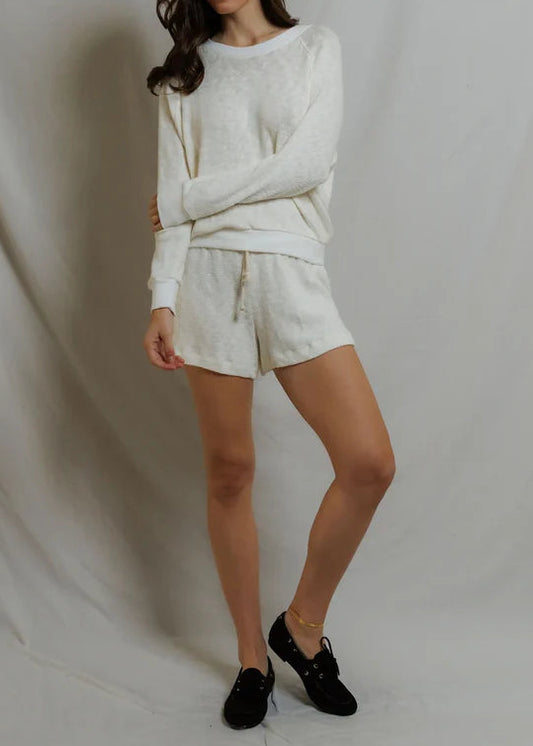 Perfect White Tee Aulani Coastal Slub Crewneck Sweater | Natural