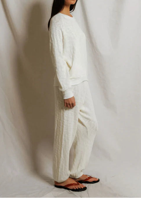 Perfect White Tee Aulani Coastal Slub Crewneck Sweater | Natural