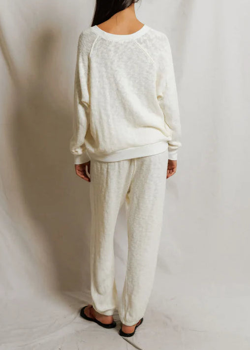 Perfect White Tee Aulani Coastal Slub Crewneck Sweater | Natural