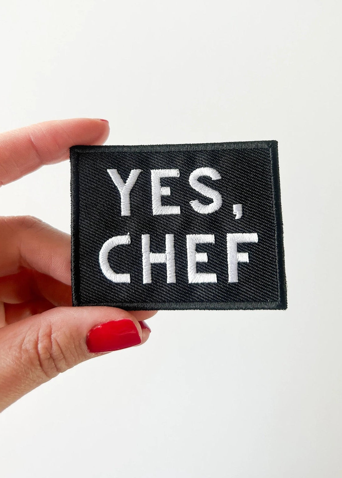 Field Trip Threads Yes Chef Black Iron-On Sew-On Patch