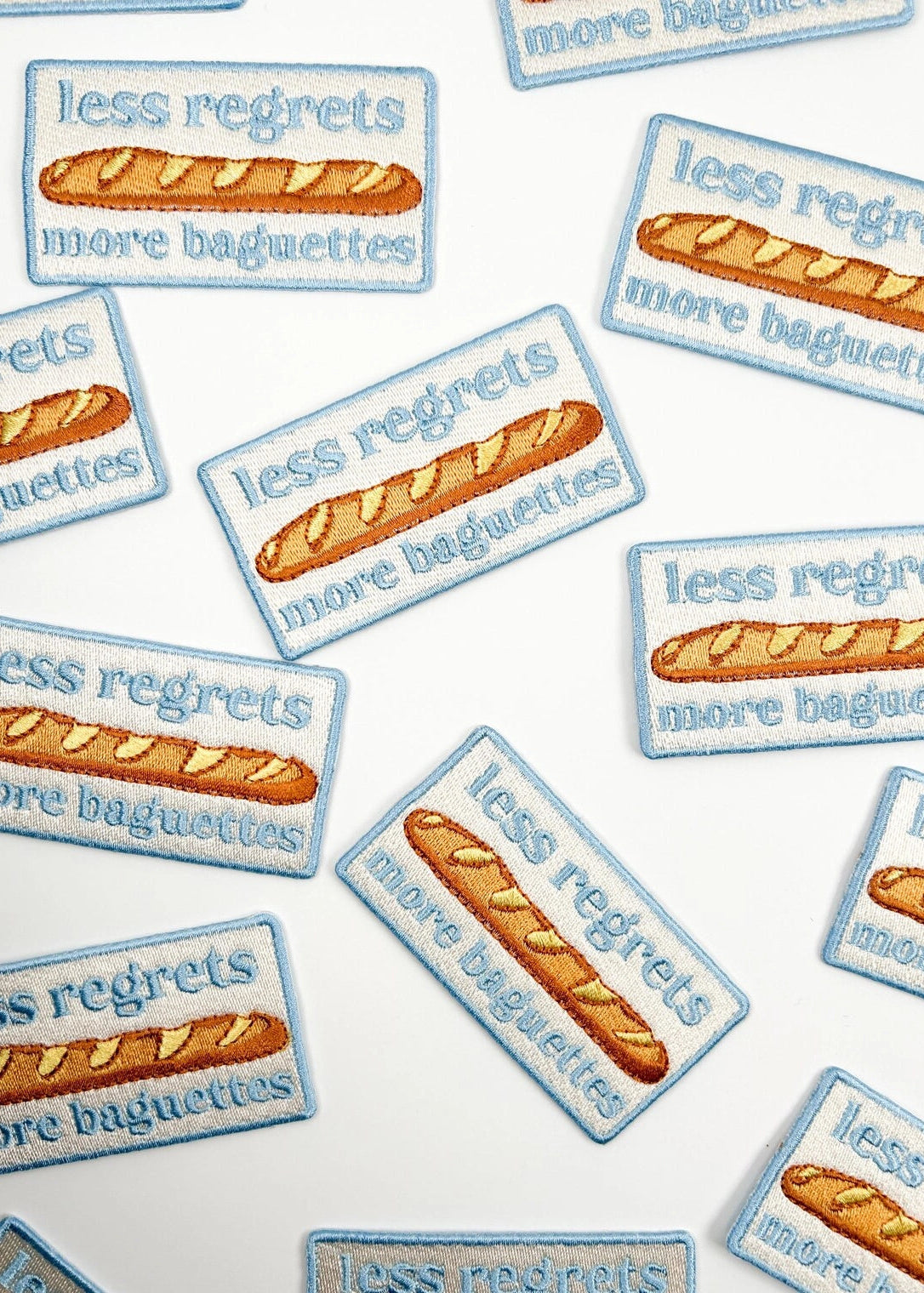 Field Trip Threads Less Regrets More Baguettes Embroidered Iron-On Patch