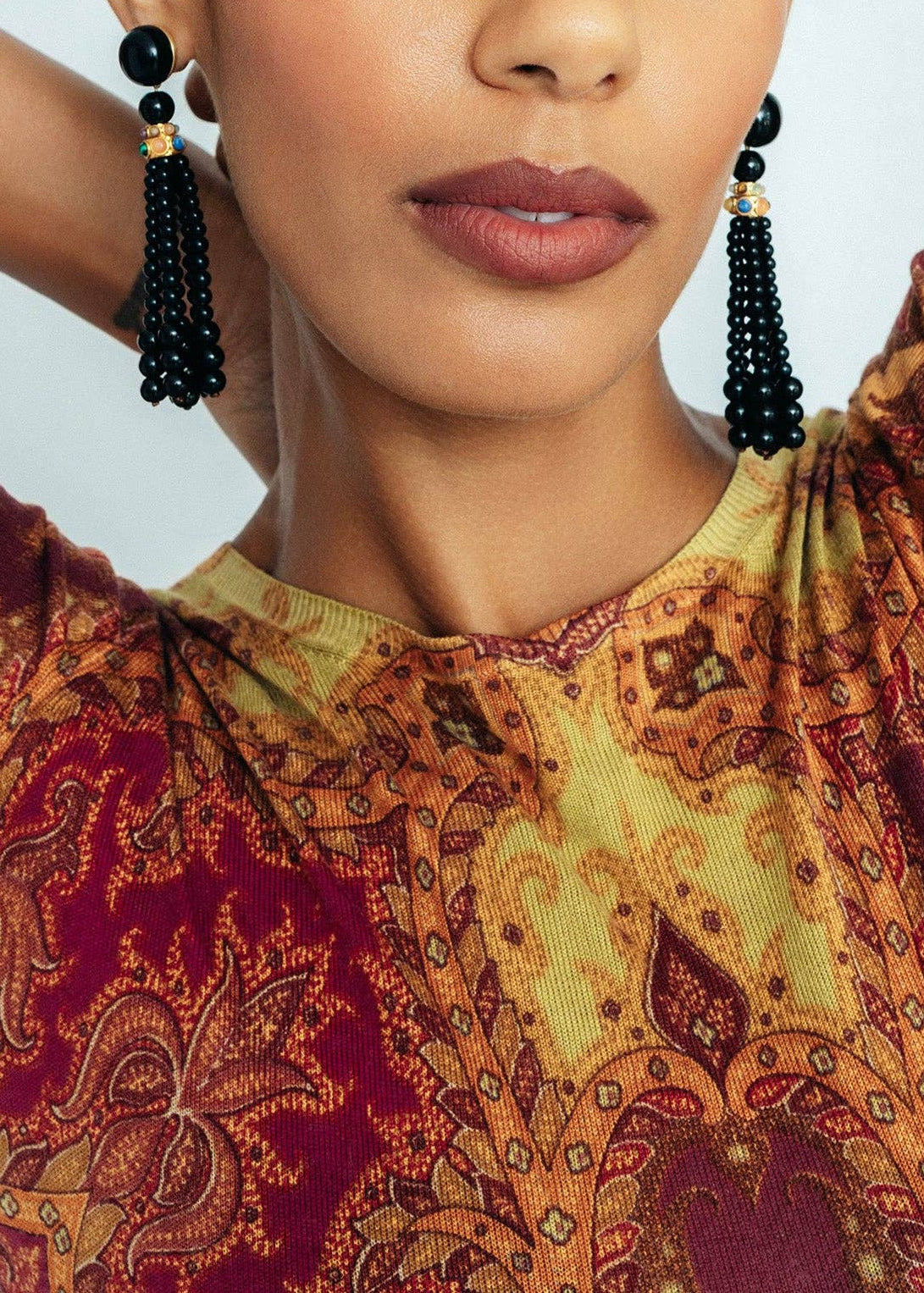 Loren Hope Greer Tassel Earrings | Jet