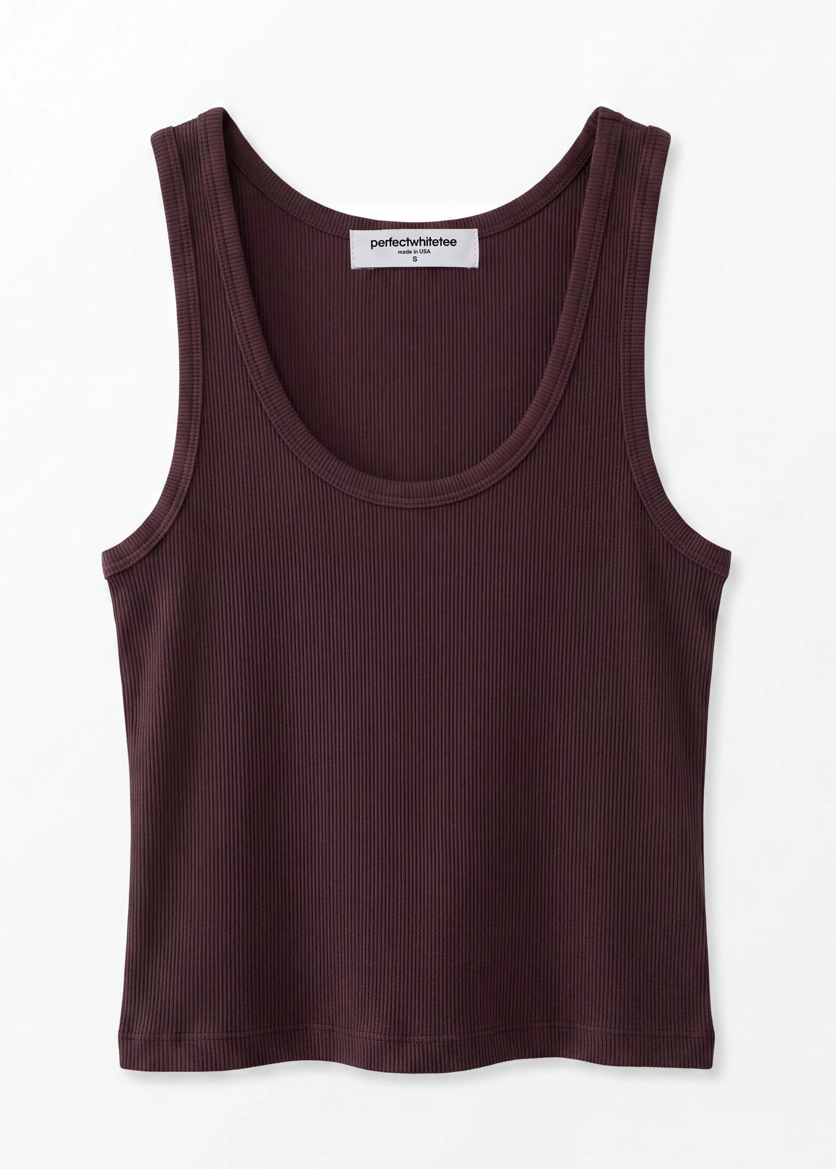 Perfect White Tee Blondie Rib Bra Friendly Tank | Cherry Lacquer