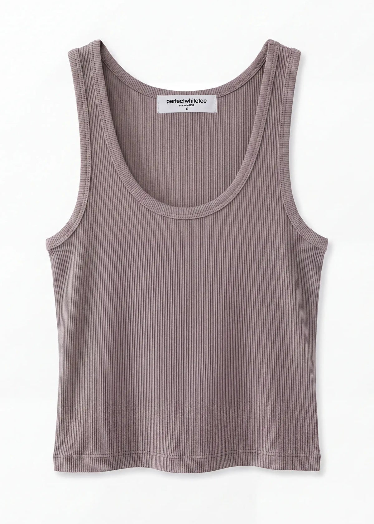 Perfect White Tee Blondie Rib Bra Friendly Tank | Cloud Grey