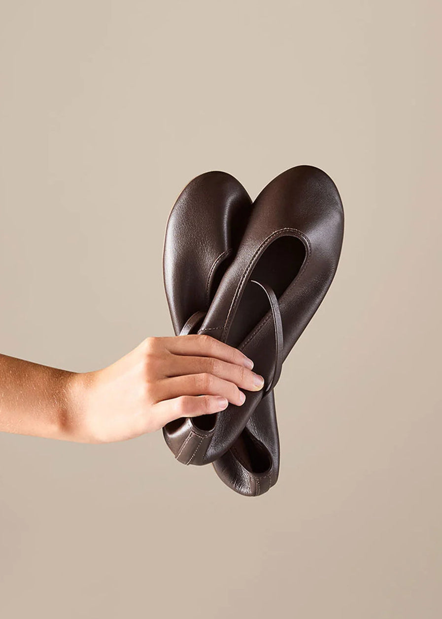 TKEES Reese Ballet Flat | Rich Brown