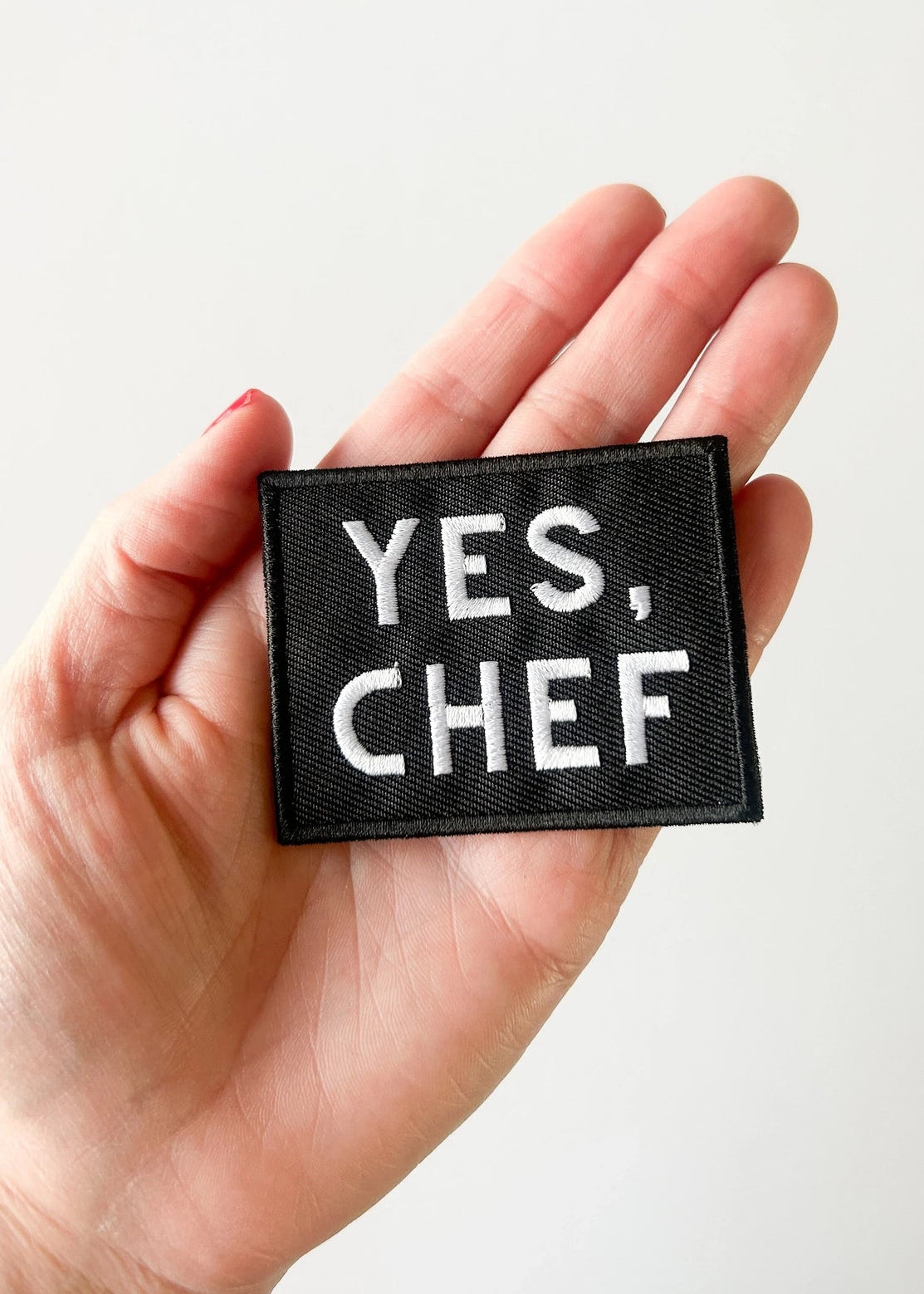 Field Trip Threads Yes Chef Black Iron-On Sew-On Patch