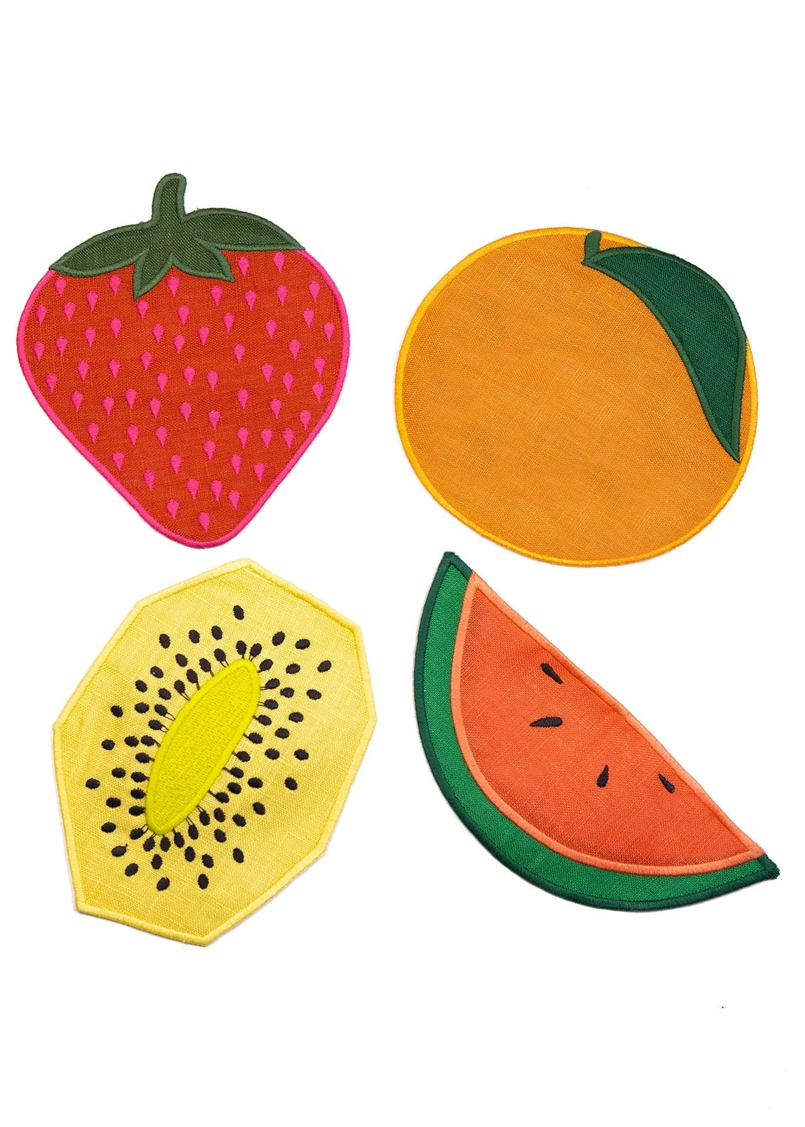 Piecework Fruit Salad Cocktail Napkins | Set of 4