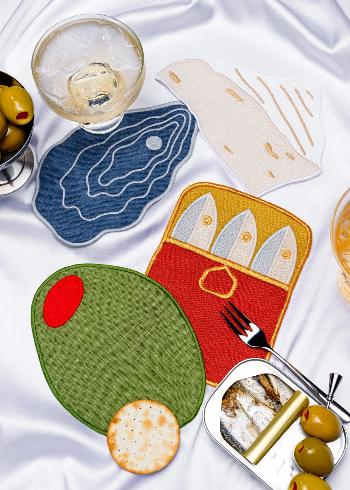 Piecework Hors D'oeuvres Cocktail Napkins | Set of 4