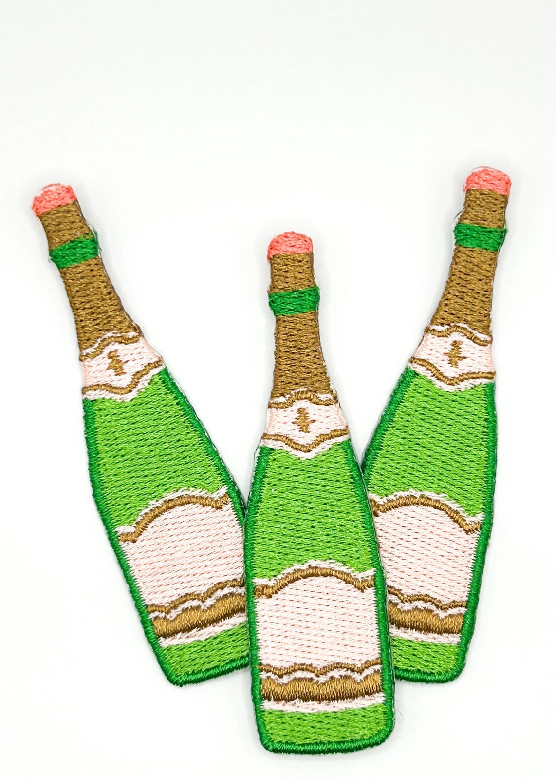 Field Trip Threads Champagne Bottle Iron-On Patch