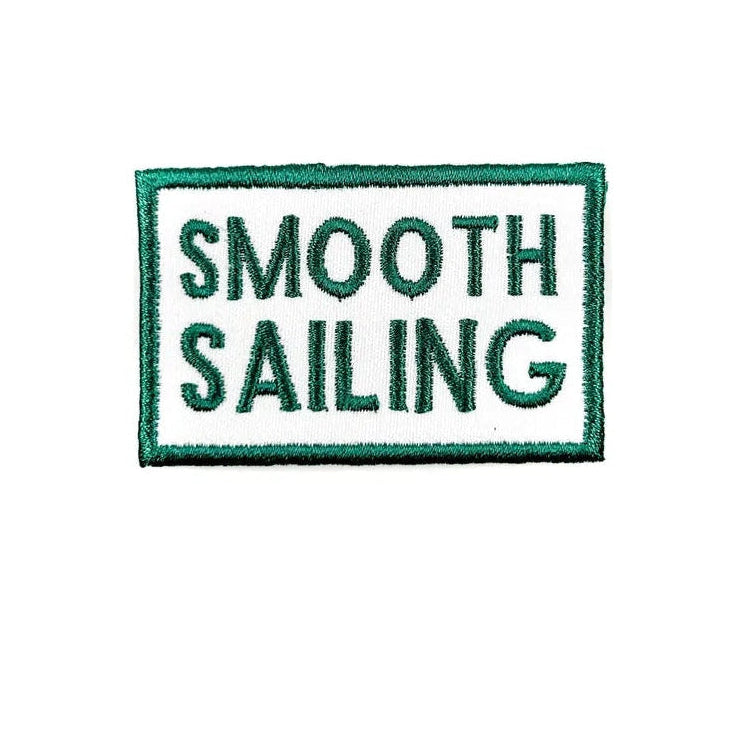 Field Trip Threads Green Smooth Sailing Embroidered Iron-On Patch Nautical