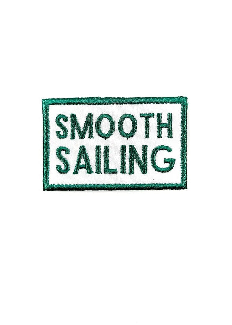 Field Trip Threads Green Smooth Sailing Embroidered Iron-On Patch Nautical