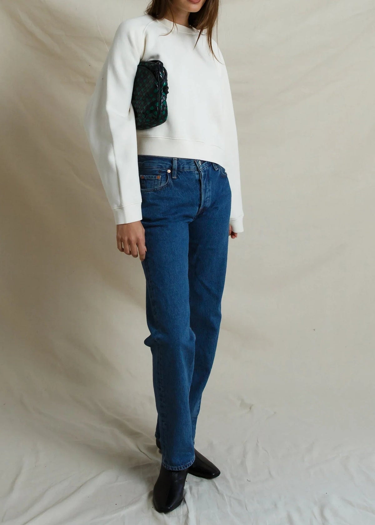 Perfect White Tee Danica Brushed Heavy Fleece Raglan Sweatshirt | Sugar