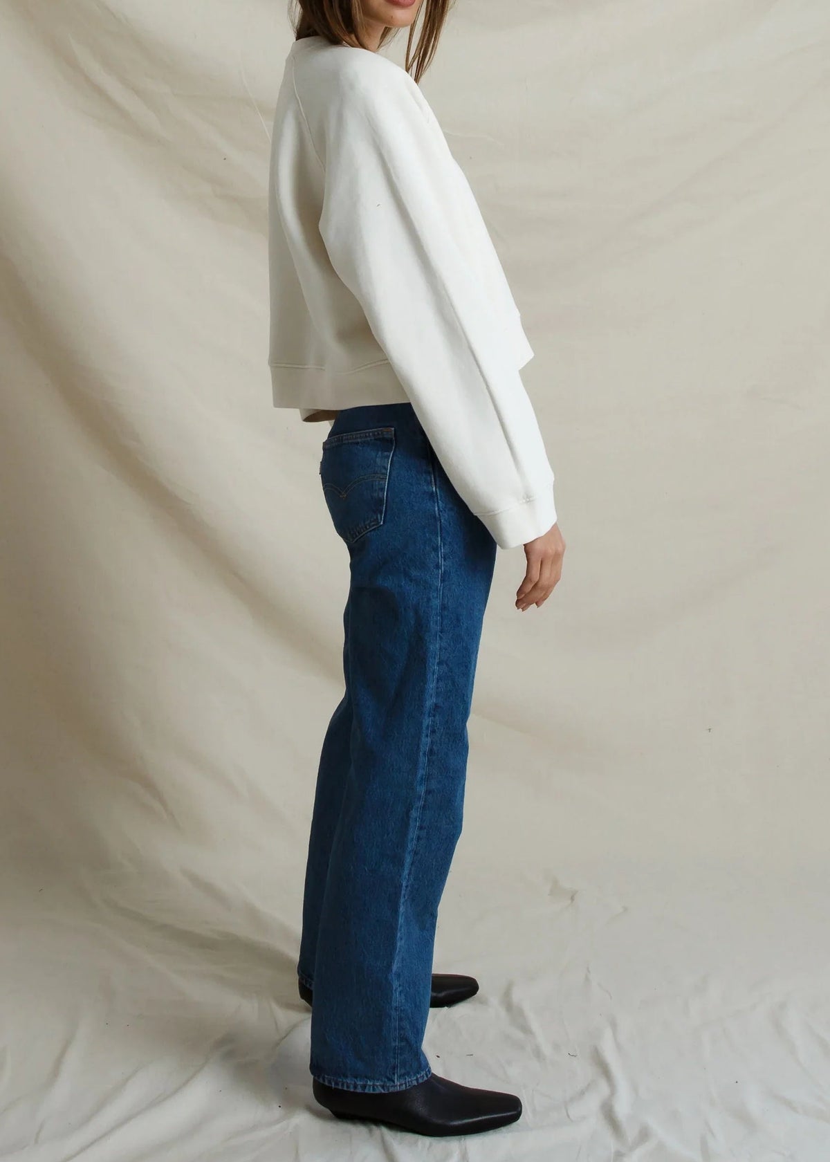 Perfect White Tee Danica Brushed Heavy Fleece Raglan Sweatshirt | Sugar