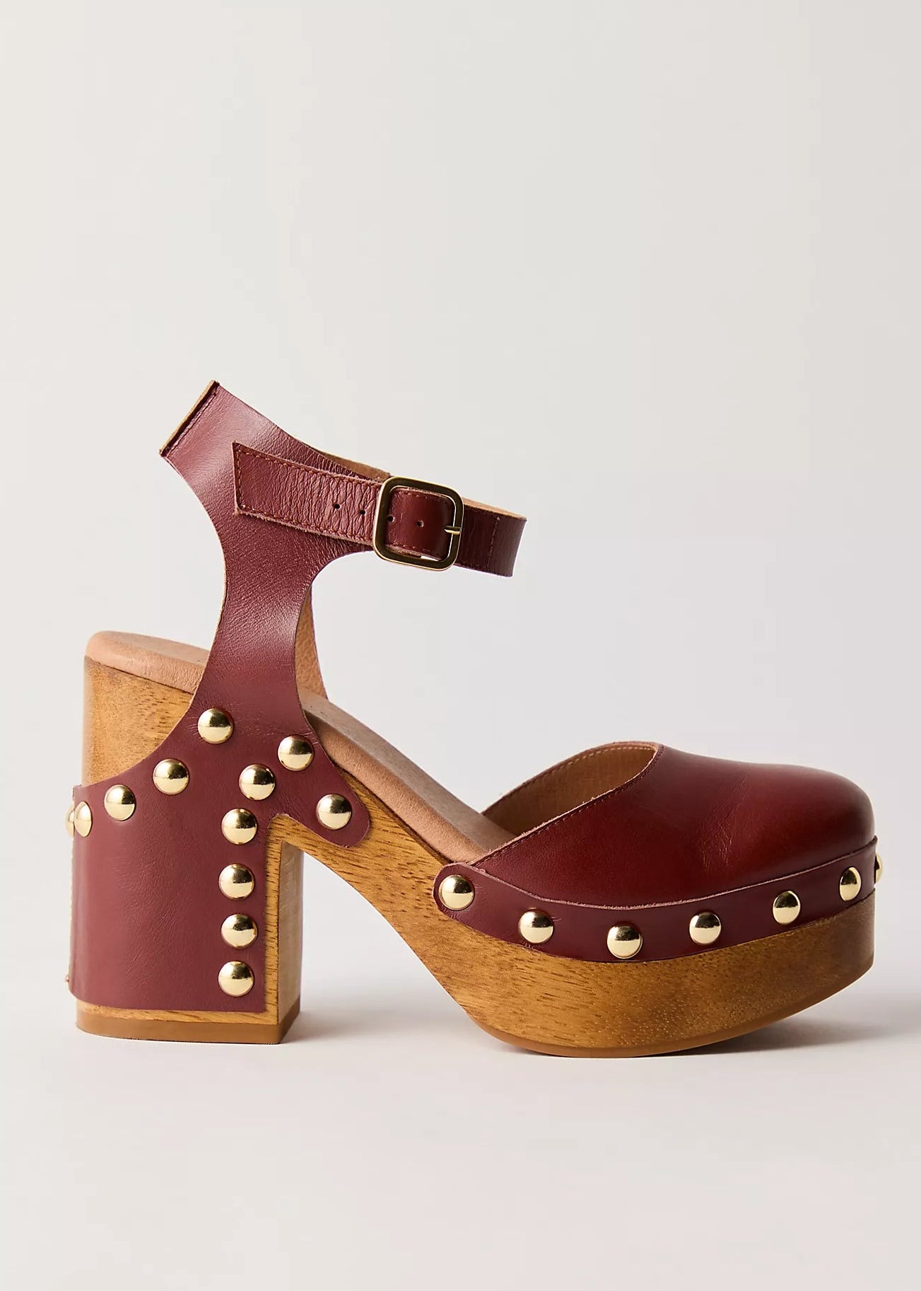 Free People Cecelia Studded Clog | Mahogany Amber