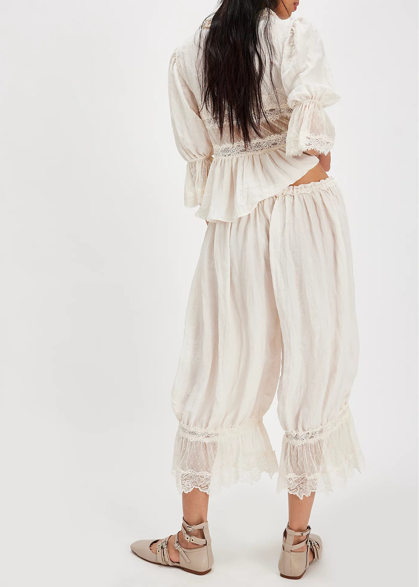 Free People Forever Young Bloomer Pants | White Alyssum