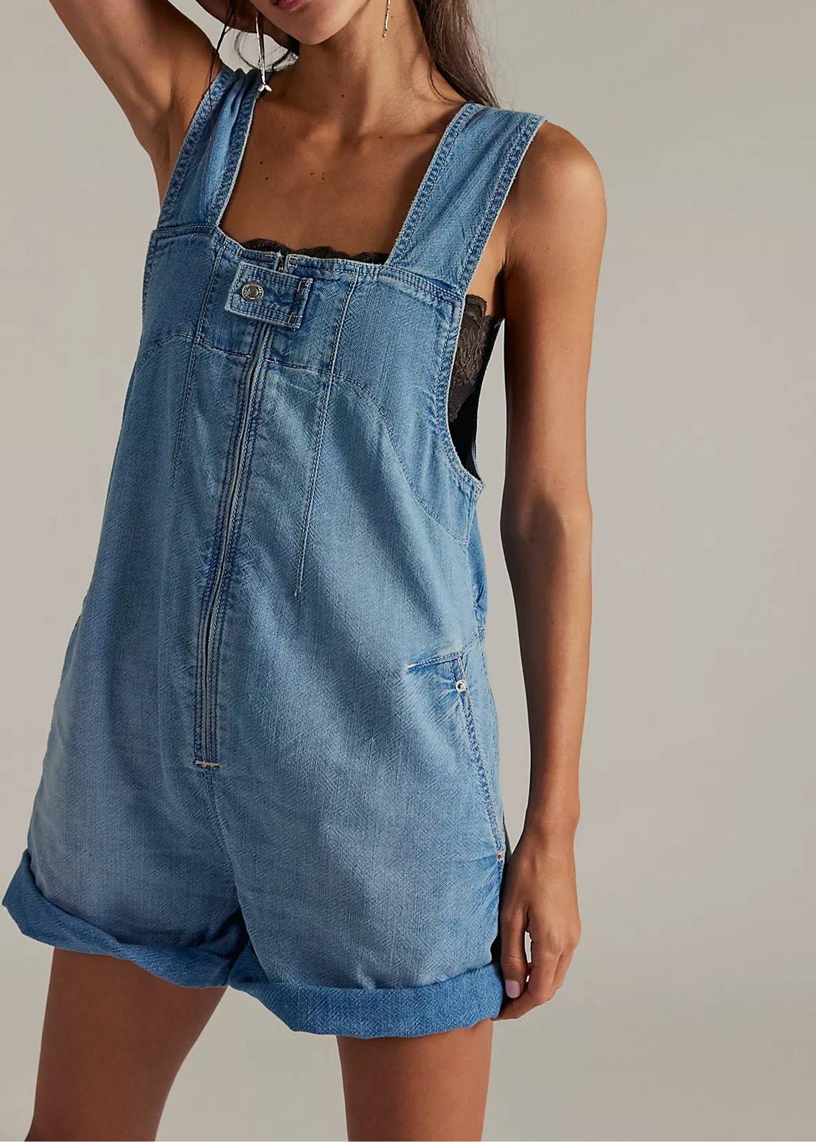 Free People We The Free Jude Shortalls | Light Indigo