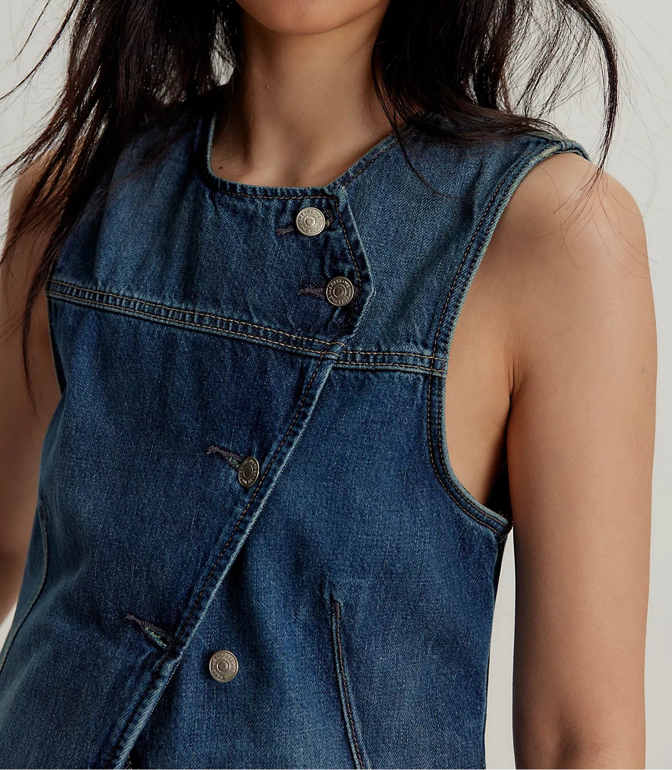 Free People We The Free Maris Denim Vest | Wall Flower