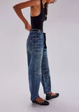 Moxie Low Slung Pull On Barrel Jeans