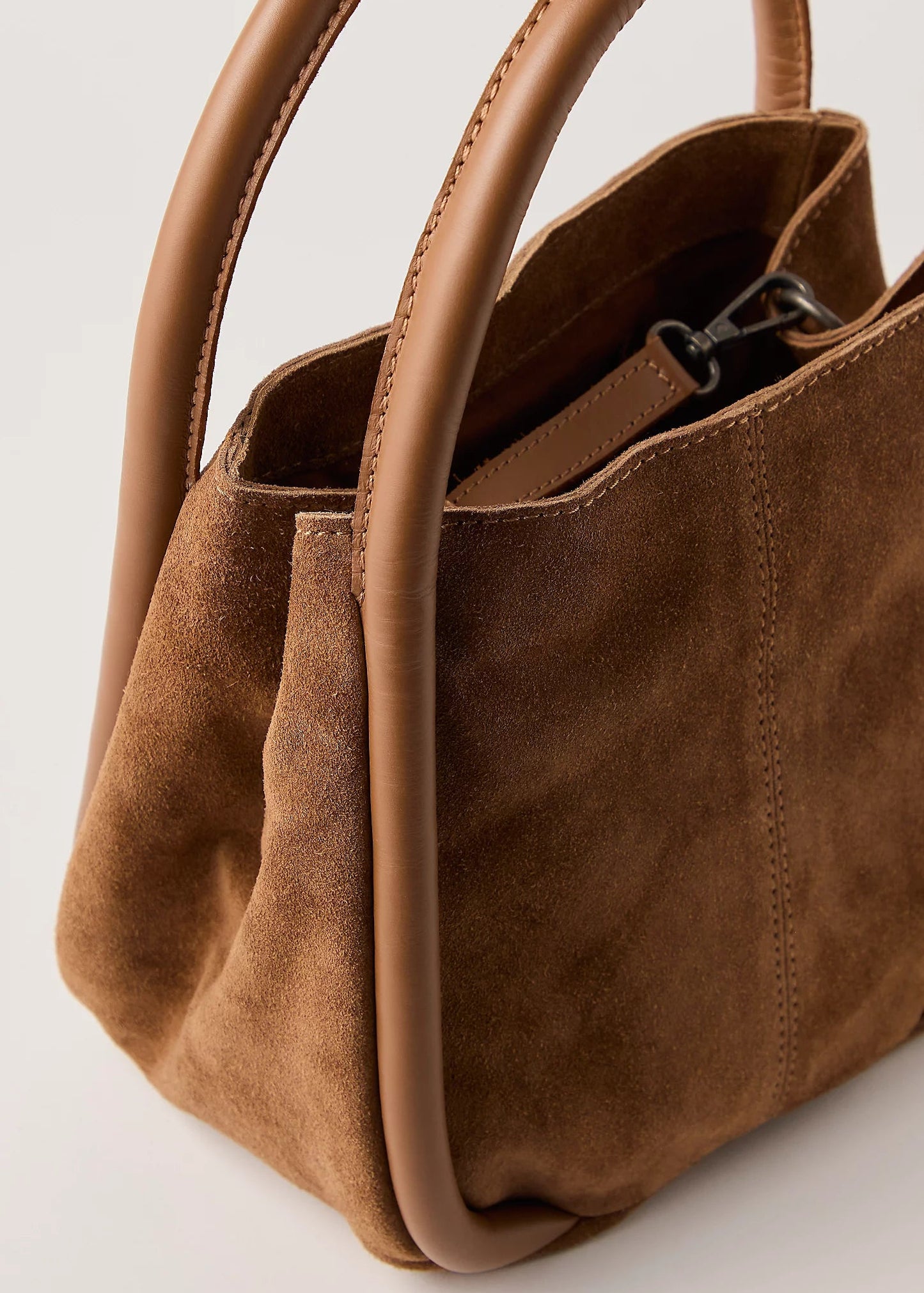 Free People Barlow Suede Bucket Bag | Cognac