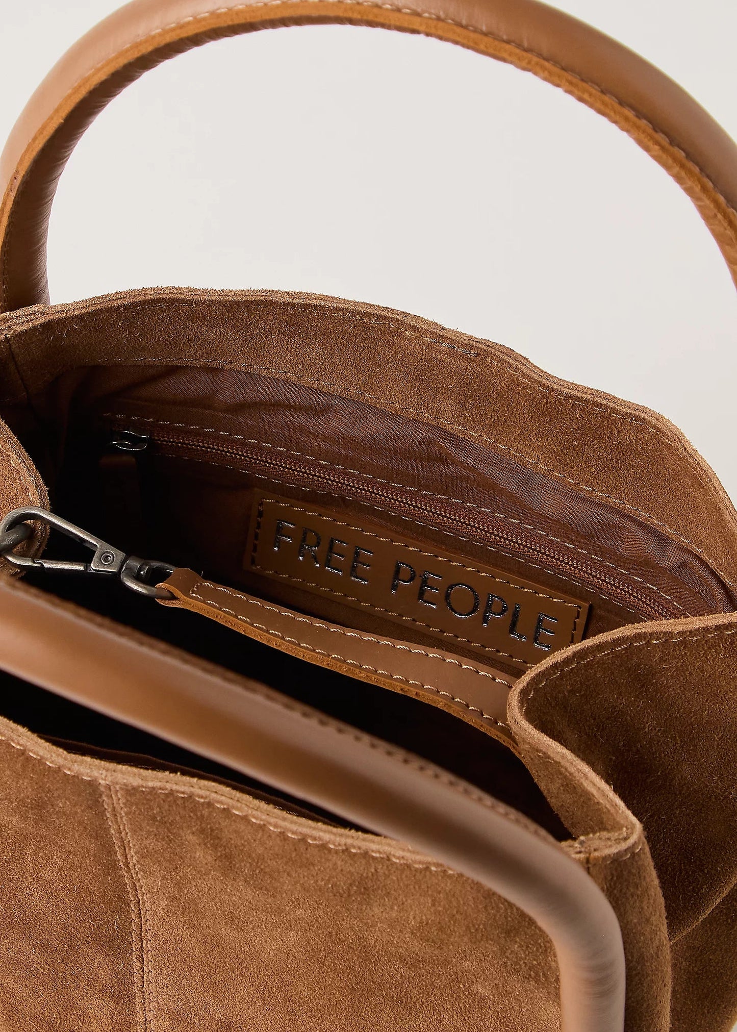 Free People Barlow Suede Bucket Bag | Cognac