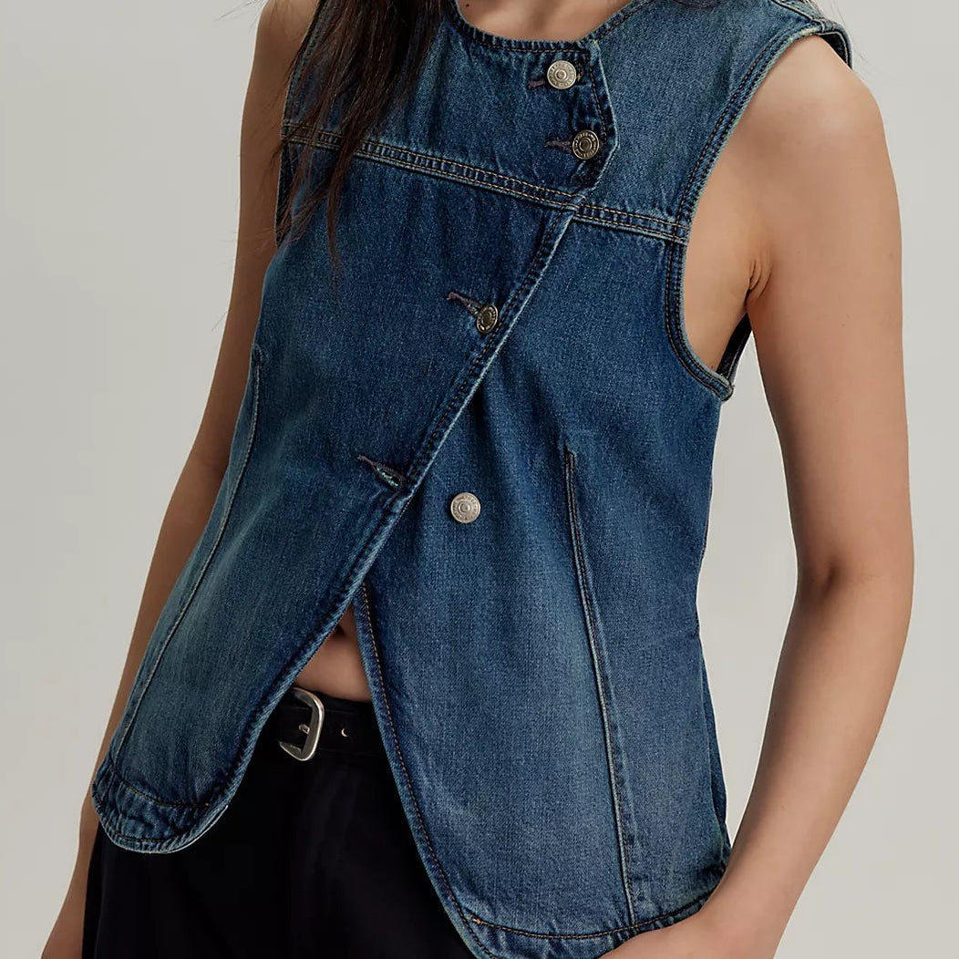 Free People We The Free Maris Denim Vest | Wall Flower
