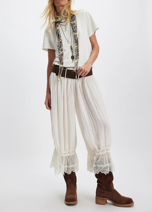 Free People Forever Young Bloomer Pants | White Alyssum