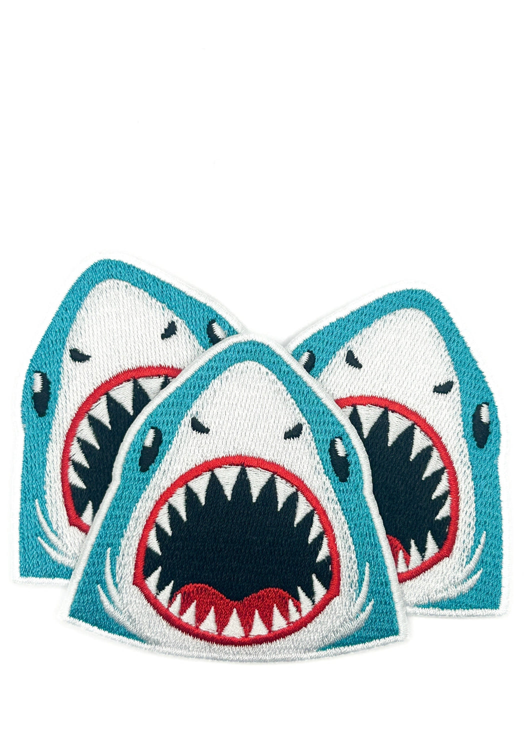 Field Trip Threads Shark Face Embroidered Iron-On Patch