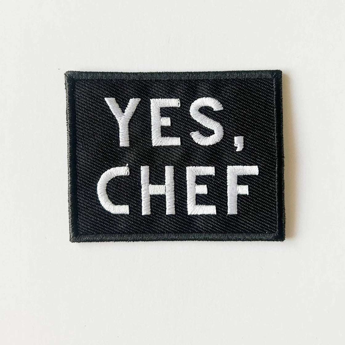Field Trip Threads Yes Chef Black Iron-On Sew-On Patch