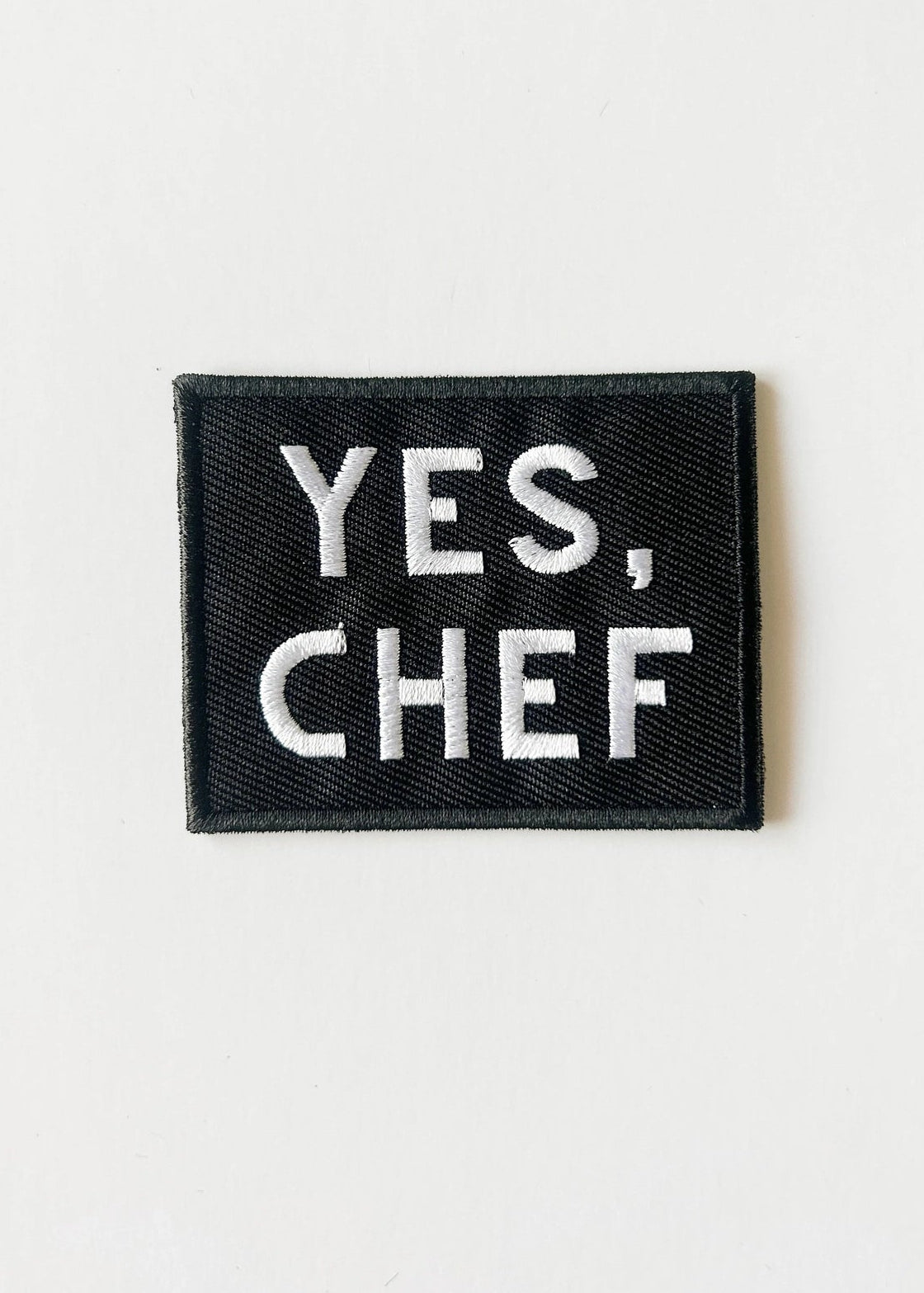 Field Trip Threads Yes Chef Black Iron-On Sew-On Patch