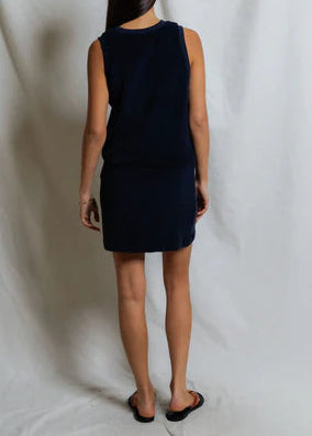 Perfect White Tee Emery Loop Terry Mini Skirt | Navy