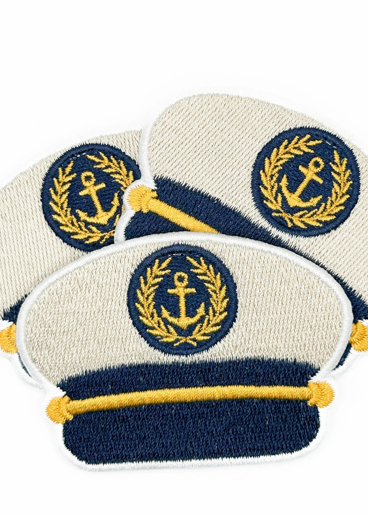 Field Trip Threads Captain’s Hat Patch Embroidered Iron-On Nautical Boat Yacht