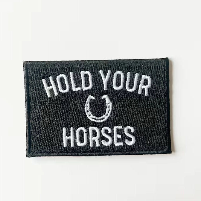 Field Trip Threads Hold Your Horses Iron On Patch