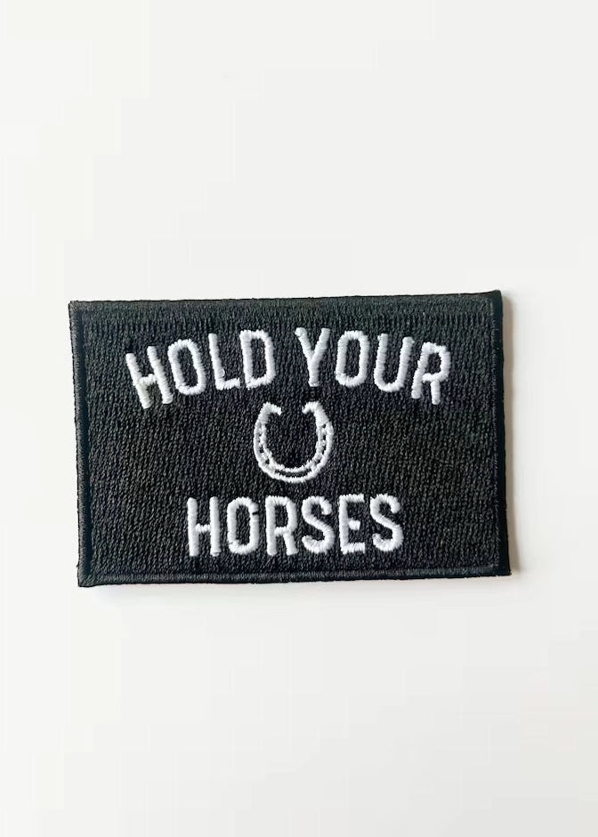 Field Trip Threads Hold Your Horses Iron On Patch